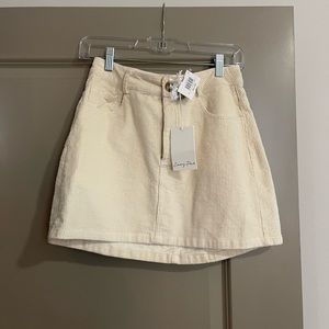 Corduroy beige skirt